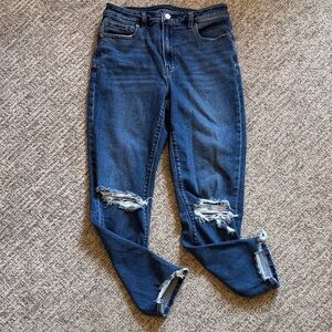 American Eagle Outfitters Ripped Blue Boyfriend Jeans